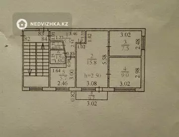 3-комнатная квартира, этаж 3 из 5, 47 м², миниатюра 1