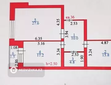 2-комнатная квартира, этаж 10 из 11, 78 м², миниатюра 9