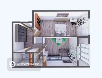 2-комнатная квартира, этаж 6 из 10, 56 м²