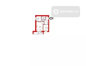 2-комнатная квартира, этаж 6 из 9, 42 м², миниатюра 10