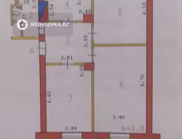 3-комнатная квартира, этаж 1 из 2, 63 м², миниатюра 8