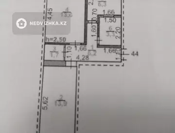 2-комнатная квартира, этаж 3 из 5, 46 м²