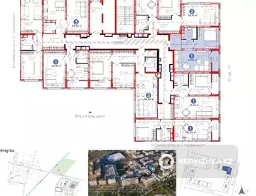 2-бөлмелі пәтер, қабат 11 барлық қабат саны 12, 41 м², 6-нобай