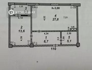 2-комнатная квартира, этаж 10 из 12, 55 м², миниатюра 6