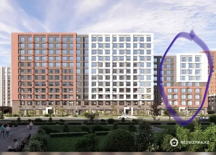 1-бөлмелі пәтер, қабат 4 барлық қабат саны 9, 39 м², 2-фотосурет