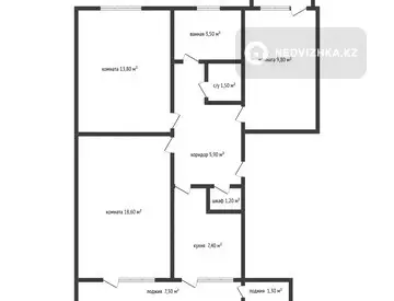 3-комнатная квартира, этаж 4 из 4, 70 м², миниатюра 8
