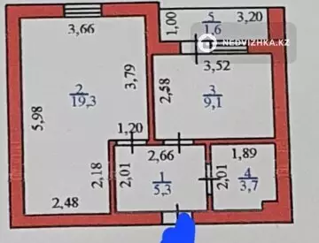1-комнатная квартира, этаж 2 из 10, 39 м², миниатюра 12