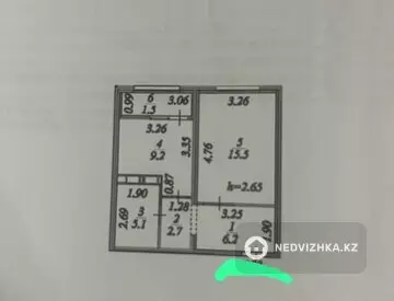 1-комнатная квартира, этаж 6 из 9, 40 м², миниатюра 5