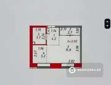 1-комнатная квартира, этаж 12 из 12, 33 м², миниатюра 1