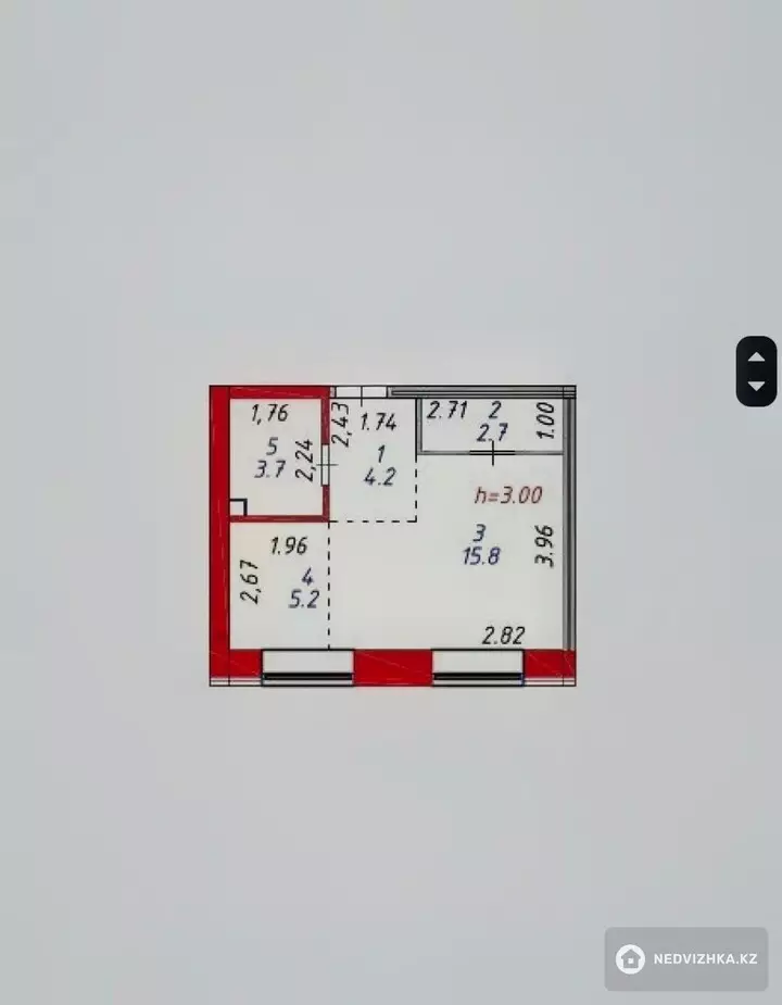 1-комнатная квартира, этаж 12 из 12, 33 м²