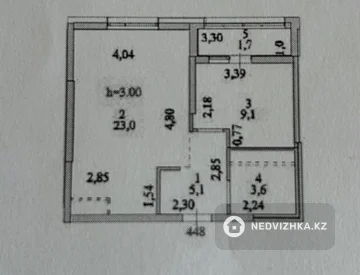 1-комнатная квартира, этаж 14 из 16, 42 м², миниатюра 2