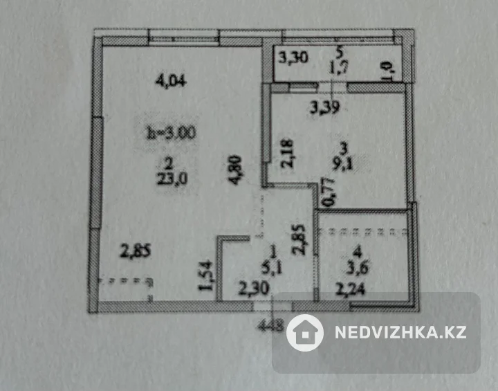 1-комнатная квартира, этаж 14 из 16, 42 м², фотография 2