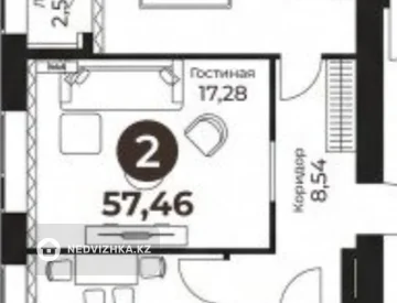 4-бөлмелі пәтер, қабат 5 барлық қабат саны 12, 114 м², 2-нобай