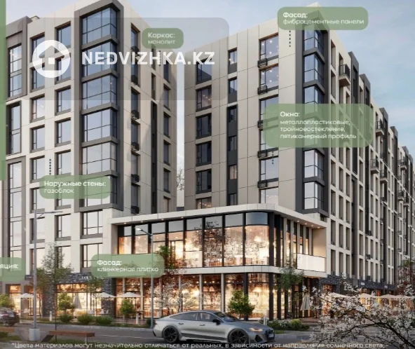 1-бөлмелі пәтер, қабат 4 барлық қабат саны 9, 41 м²