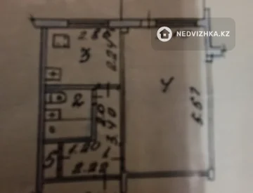 1-комнатная квартира, этаж 2 из 5, 32 м², миниатюра 1