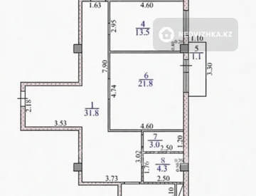 4-комнатная квартира, этаж 8 из 11, 120 м², миниатюра 5