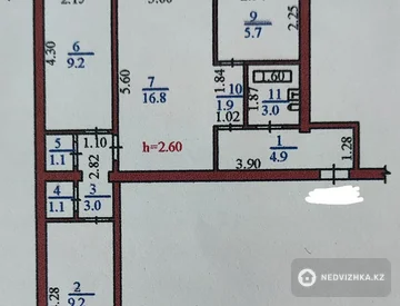 3-комнатная квартира, этаж 3 из 4, 56 м², миниатюра 1