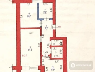 3-комнатная квартира, этаж 4 из 5, 58 м², миниатюра 7