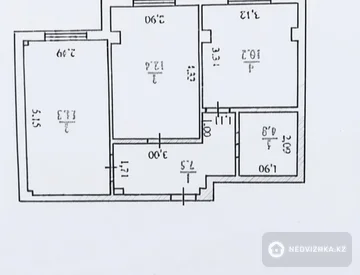 2-комнатная квартира, этаж 1 из 3, 48 м², миниатюра 2