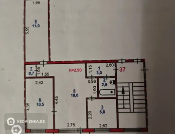 3-комнатная квартира, этаж 2 из 4, 53 м², миниатюра 3