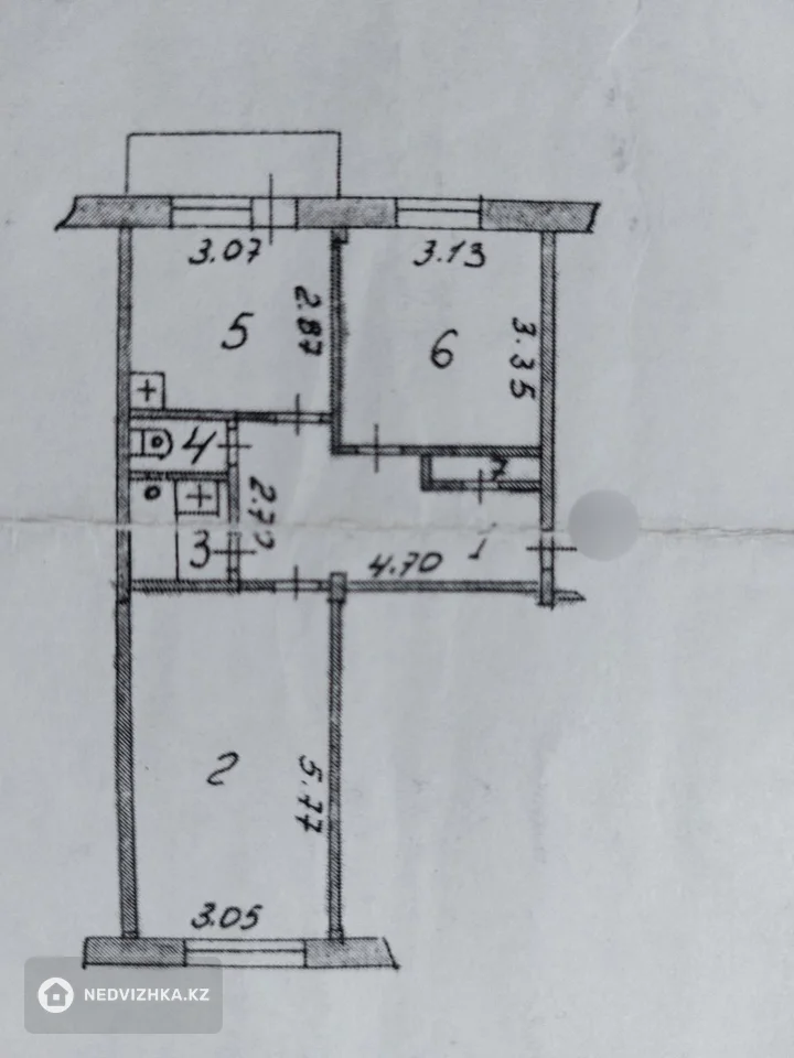 2-комнатная квартира, этаж 4 из 5, 56 м²