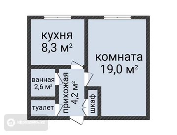 1-комнатная квартира, этаж 1 из 5, 35 м², миниатюра 2