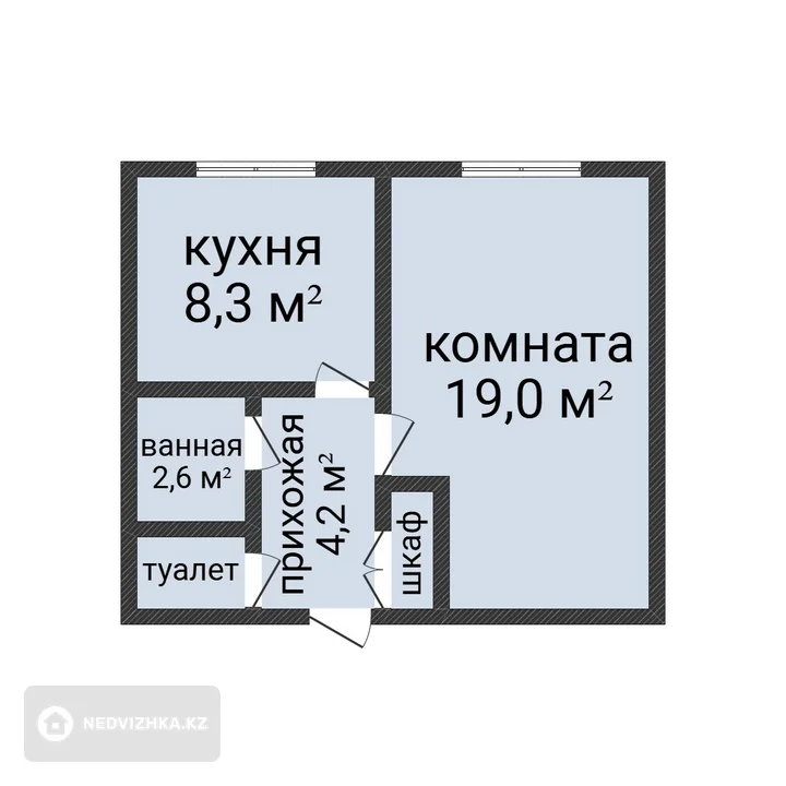 1-комнатная квартира, этаж 1 из 5, 35 м², фотография 2