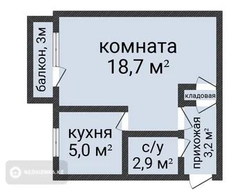 1-комнатная квартира, этаж 5 из 5, 30 м², миниатюра 2