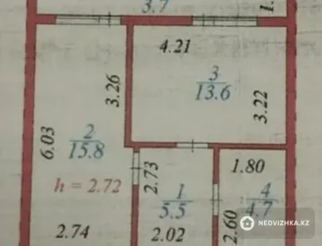 1-комнатная квартира, этаж 11 из 12, 43 м², миниатюра 2