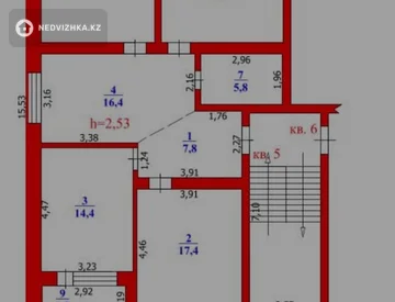3-комнатная квартира, этаж 3 из 3, 103 м², миниатюра 2