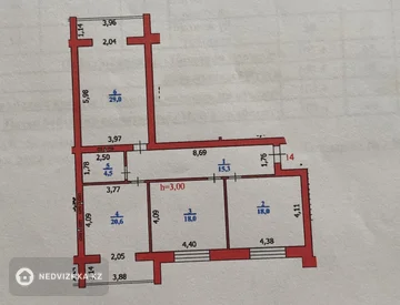 3-комнатная квартира, этаж 1 из 5, 106 м², миниатюра 1