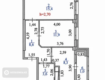 2-комнатная квартира, этаж 3 из 7, 49 м², миниатюра 2