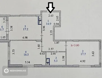 2-комнатная квартира, этаж 8 из 18, 76 м², миниатюра 8