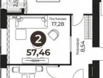 3-комнатная квартира, этаж 4 из 9, 75 м², миниатюра 3