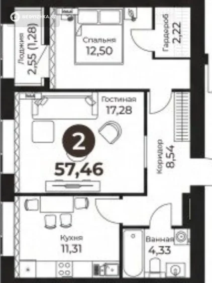 3-комнатная квартира, этаж 4 из 9, 75 м², фотография 3