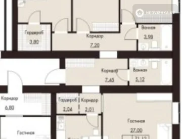 3-комнатная квартира, этаж 4 из 9, 75 м², миниатюра 4