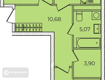2-комнатная квартира, этаж 6 из 6, 69 м², миниатюра 7