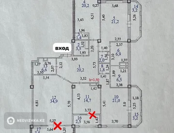 4-комнатная квартира, этаж 5 из 7, 173 м², миниатюра 2