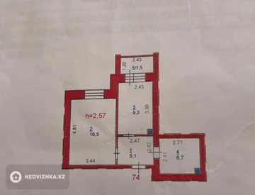 1-комнатная квартира, этаж 1 из 9, 40 м², миниатюра 1
