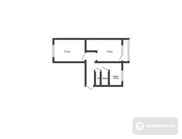 2-комнатная квартира, этаж 5 из 5, 45 м², миниатюра 1